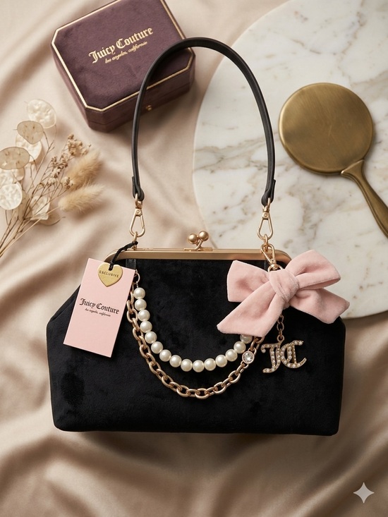 Juicy Couture Handbags - Juicy Couture Kisslock Charm Haus Frame Bag